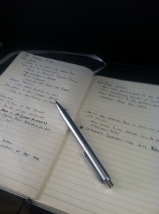 2 pages of notes, only half of it made into the next iteration.